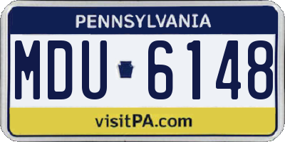PA license plate MDU6148