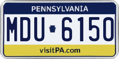PA license plate MDU6150