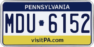 PA license plate MDU6152
