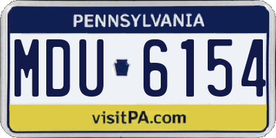 PA license plate MDU6154