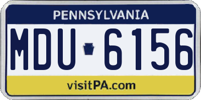 PA license plate MDU6156