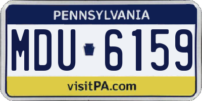 PA license plate MDU6159