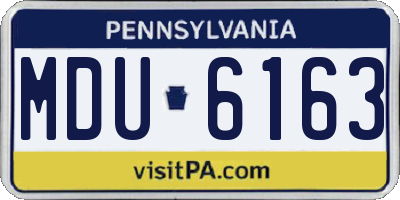 PA license plate MDU6163