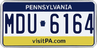PA license plate MDU6164