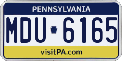 PA license plate MDU6165