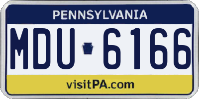 PA license plate MDU6166