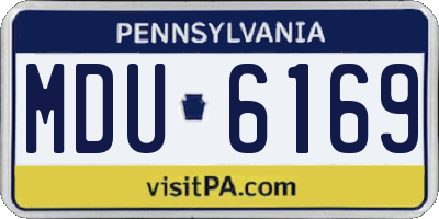 PA license plate MDU6169