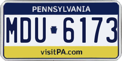 PA license plate MDU6173