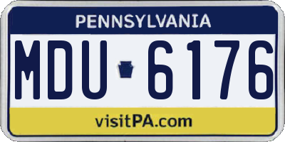 PA license plate MDU6176