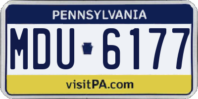 PA license plate MDU6177