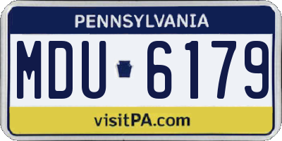 PA license plate MDU6179