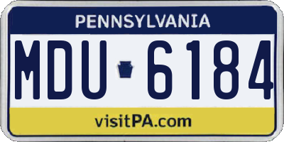 PA license plate MDU6184