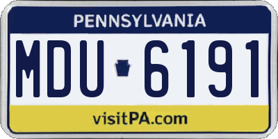 PA license plate MDU6191