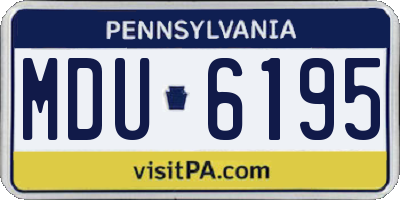 PA license plate MDU6195