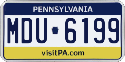 PA license plate MDU6199