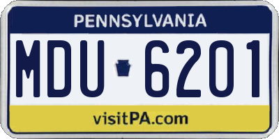 PA license plate MDU6201