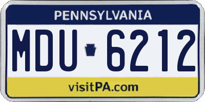 PA license plate MDU6212