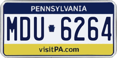 PA license plate MDU6264