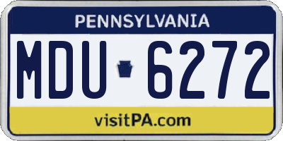 PA license plate MDU6272