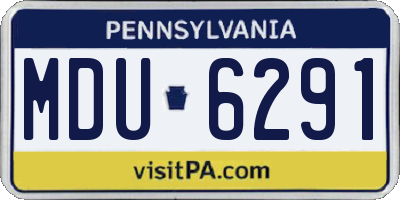 PA license plate MDU6291