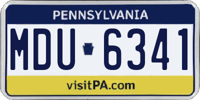 PA license plate MDU6341