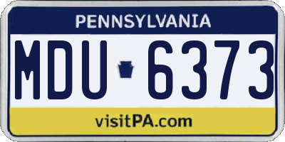 PA license plate MDU6373