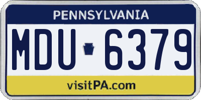 PA license plate MDU6379