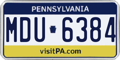 PA license plate MDU6384