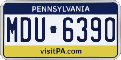 PA license plate MDU6390