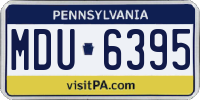 PA license plate MDU6395