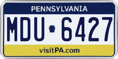 PA license plate MDU6427