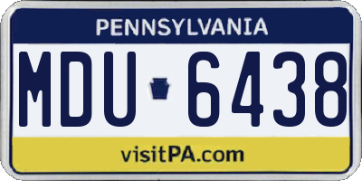 PA license plate MDU6438