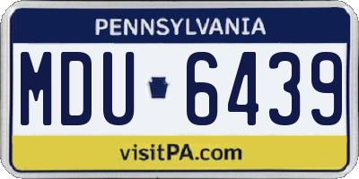 PA license plate MDU6439