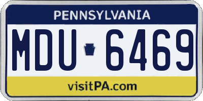 PA license plate MDU6469
