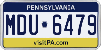 PA license plate MDU6479