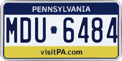 PA license plate MDU6484