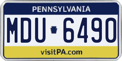 PA license plate MDU6490