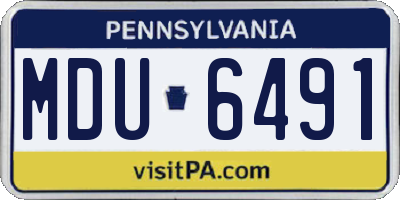 PA license plate MDU6491