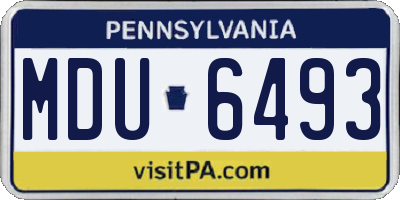 PA license plate MDU6493