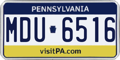 PA license plate MDU6516