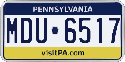 PA license plate MDU6517