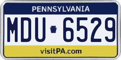 PA license plate MDU6529