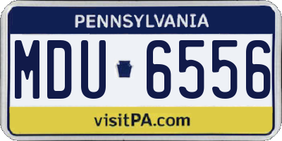 PA license plate MDU6556