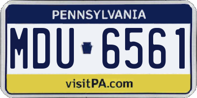PA license plate MDU6561