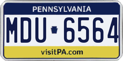PA license plate MDU6564