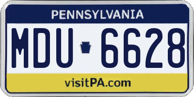 PA license plate MDU6628