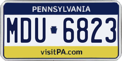 PA license plate MDU6823