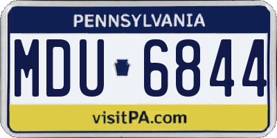 PA license plate MDU6844