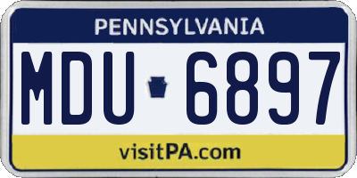 PA license plate MDU6897