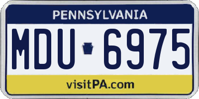 PA license plate MDU6975